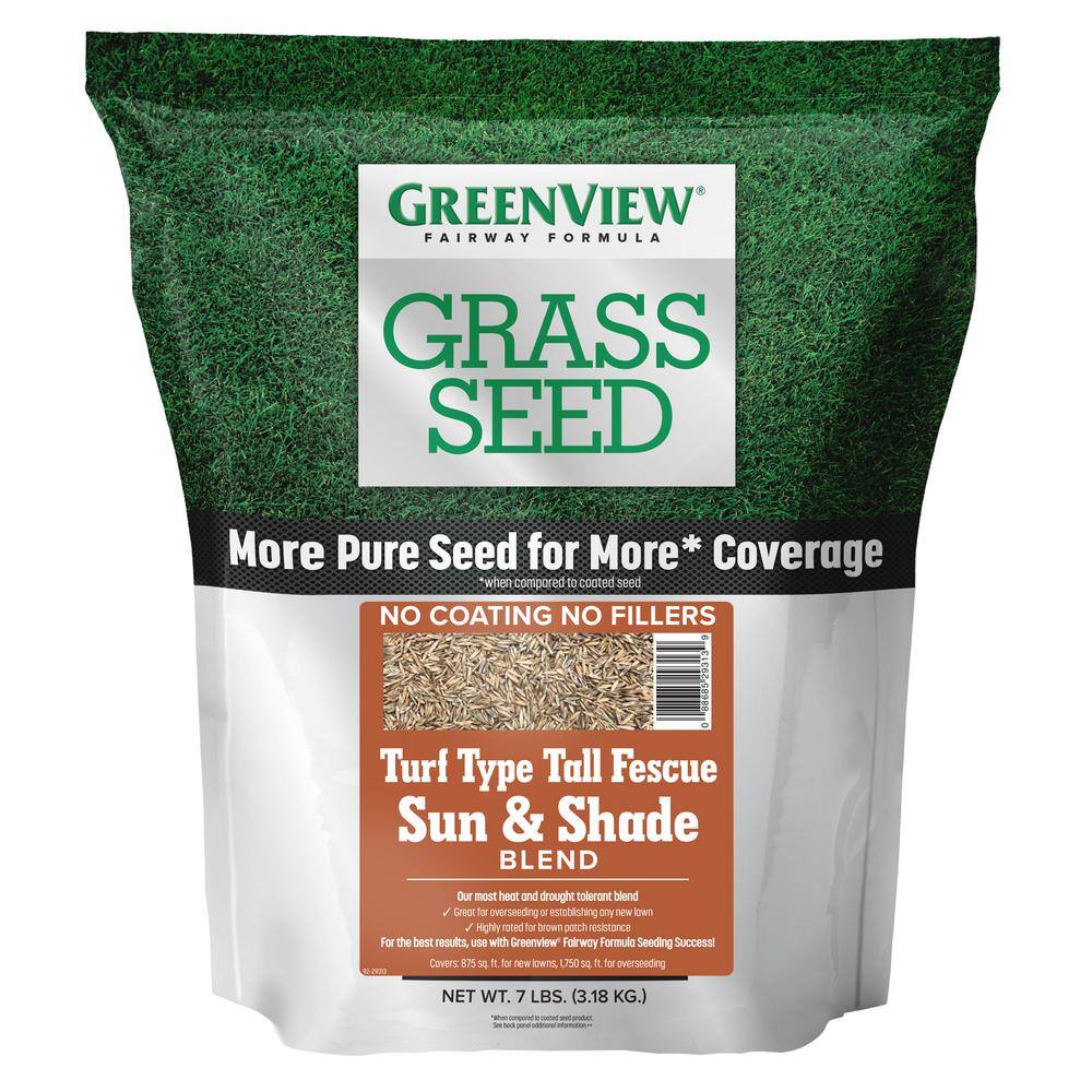 GreenView 7 lbs. Fairway Formula Grass Seed Turf Type Tall Fescue Sun and Shade Blend 2829347