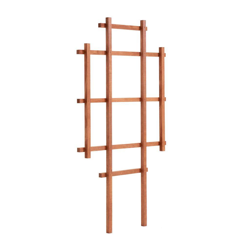 Outdoor Essentials Haven 36 in. Walnut-Tone Pot Trellis 418749