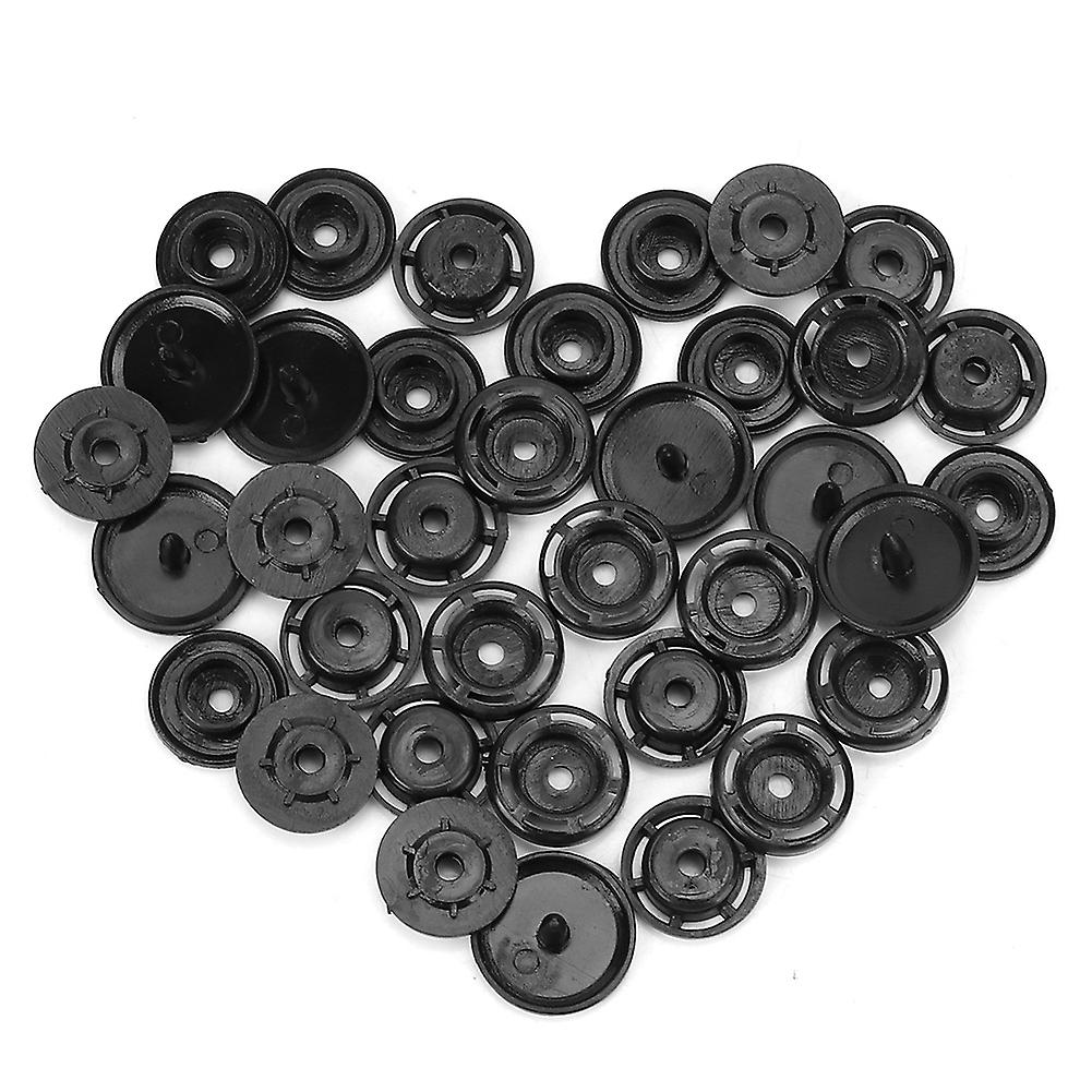 1000 Sets Harmless Resin Snap Button Set Children Cloth Quilt Cover Button Pressed(black T3)