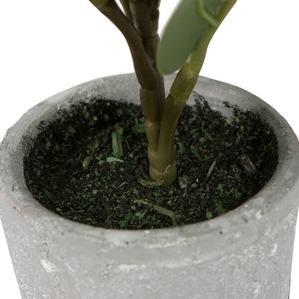 Vickerman 11 Green Artificial Fiddle Leaf Fig Plant in Pot.