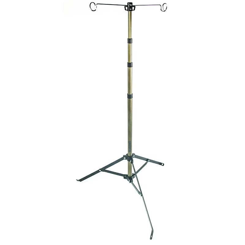 Outdoor Telescopic Lantern Stand with Base and Ground Nails for Camping Lamp