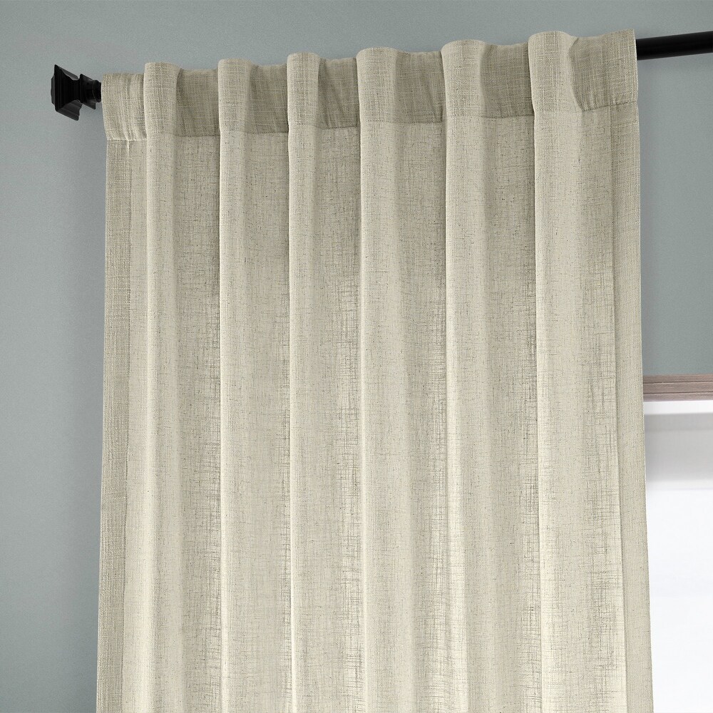 Exclusive Fabrics Heavy Faux Linen Curtain (1 Panel)