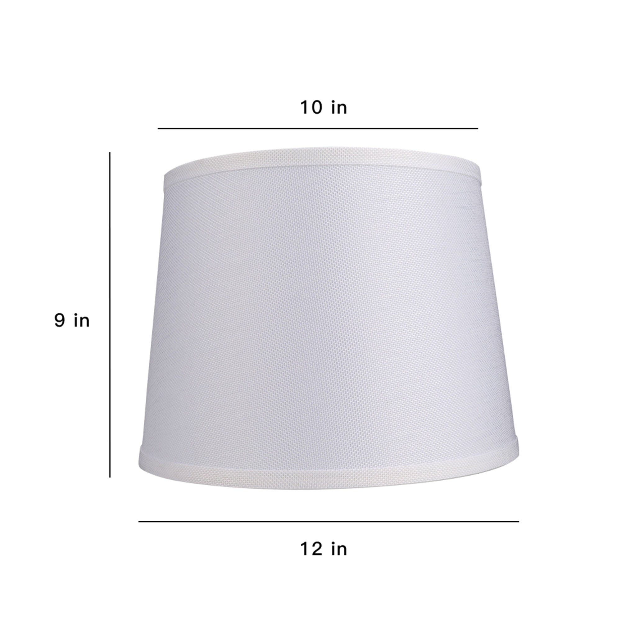 ALUCSET Fabric Drum Lampshades with Dual Installation， Set of 2， White