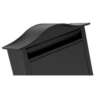 Architectural Mailboxes Saratoga Black Medium Steel Locking Wall Mount Mailbox 2550B-10