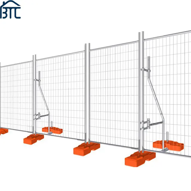 Easily Assembled Australia Standard 1.8m x 2.4m Galvanized Steel Temporary Fence Supplies