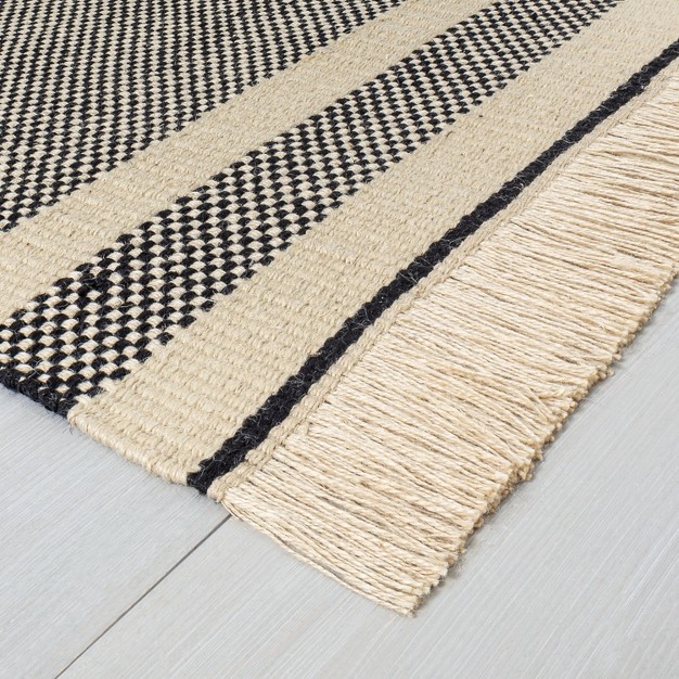 Jute Area Rug With Magnolia