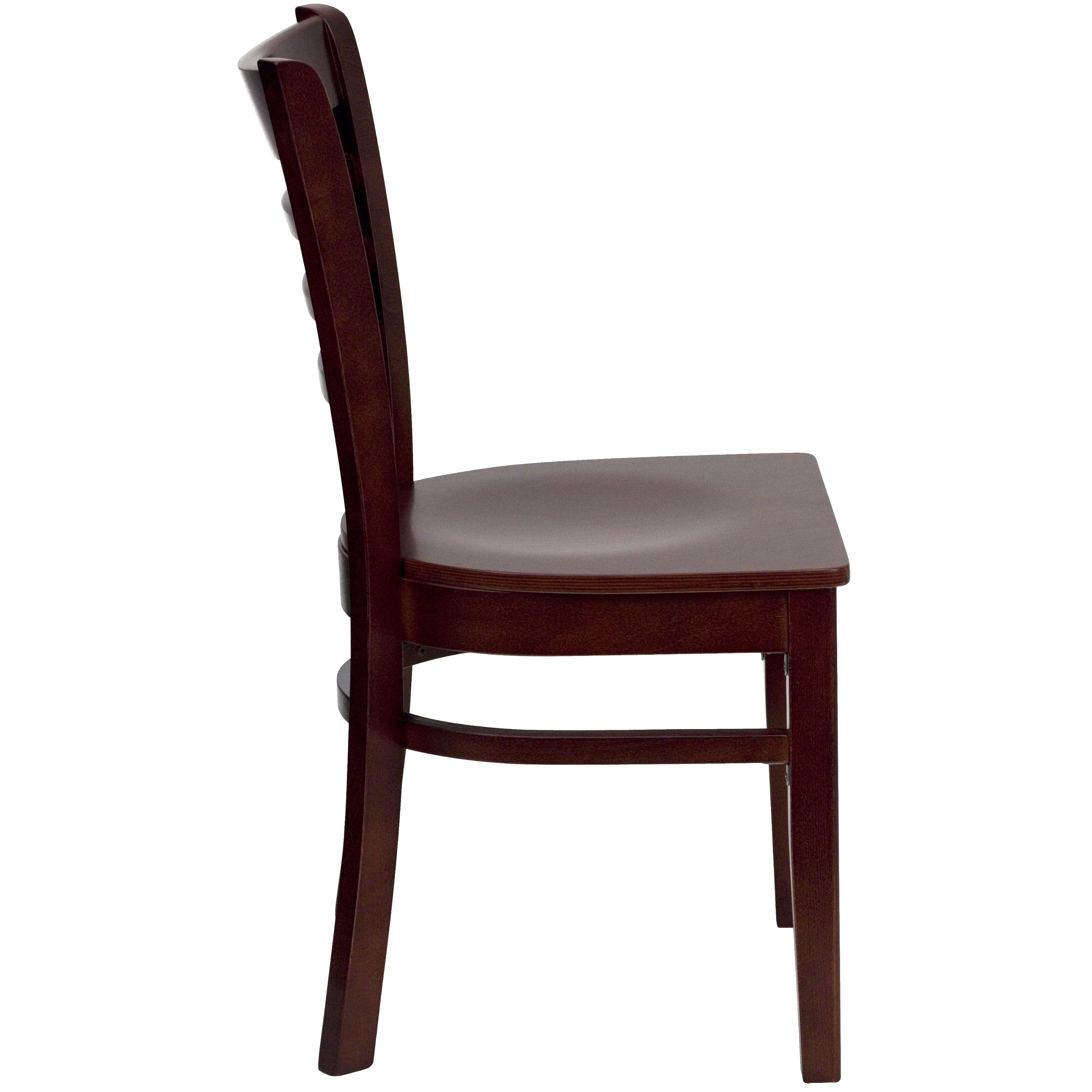 Flash Furniture HERCULES Series Ladder Back Mahogany Wood Restaurant Chair