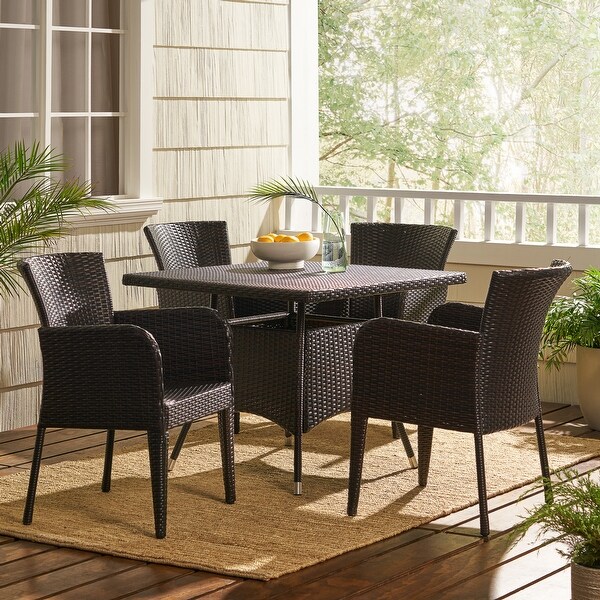 Christopher Knight Home Corsica Outdoor 5piece Wicker Dining Set