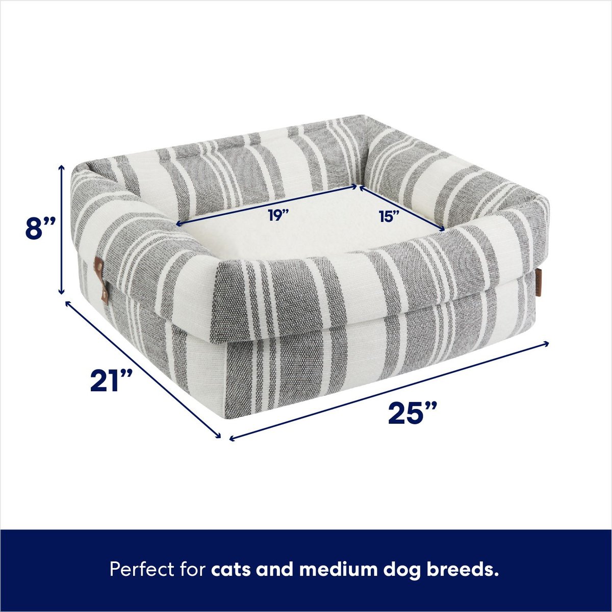 Frisco Farmhouse Deep Cuffed Cuddler Dog Bed