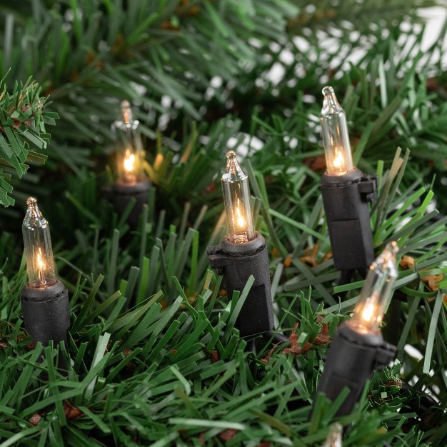 Northlight 100ct Mini String Lights Set Clear 20 25 x27 Black Wire