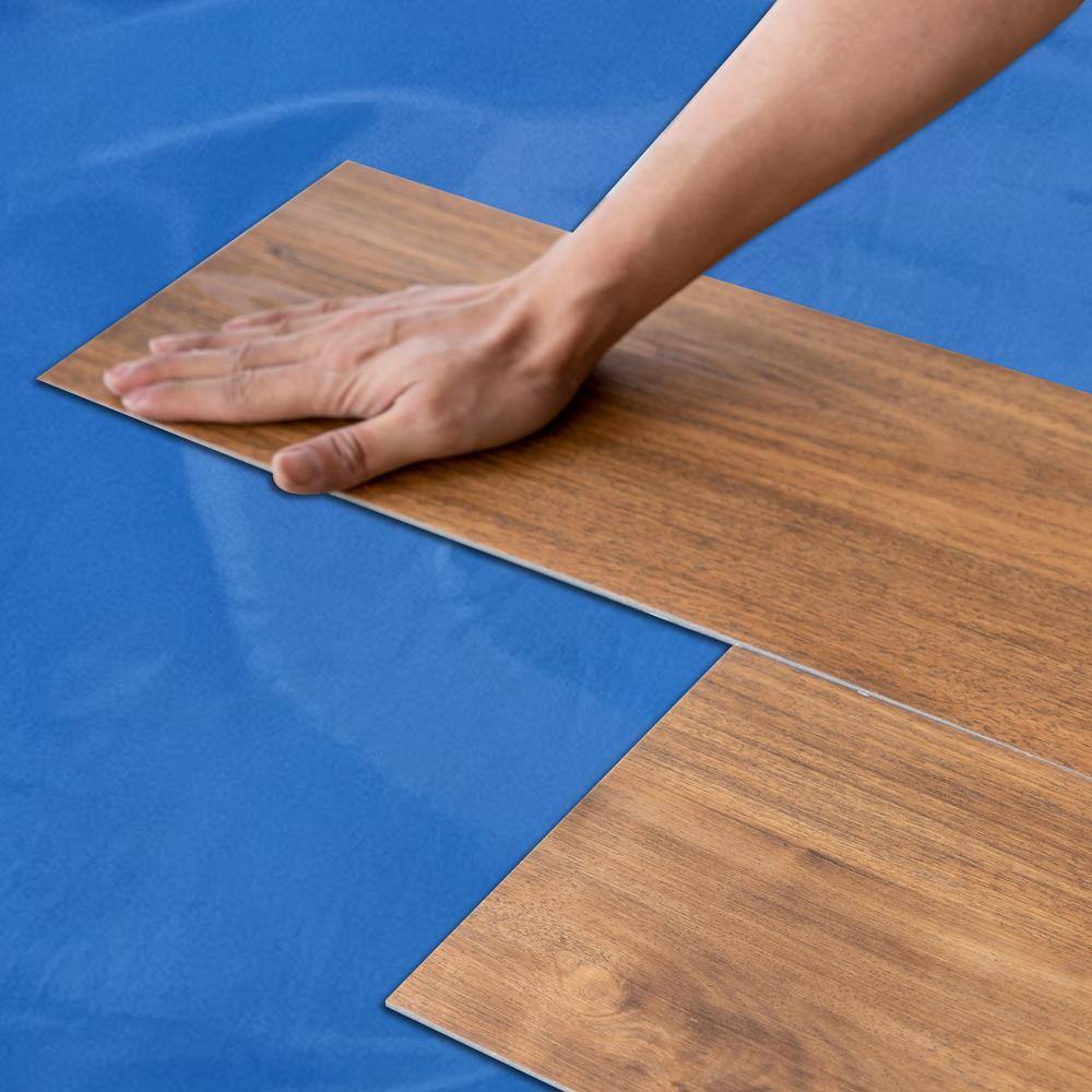 Proteco 100 sq. ft. 3-1516 ft. x 25-716 ft. x 6mil Blue Polyethylene Moisture Barrier and Vapor Barrier underlayment DKM-6MB