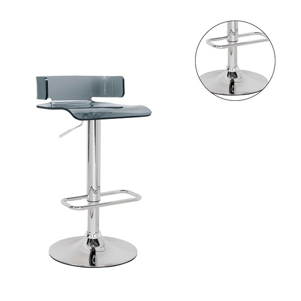 Acrylic Adjustable Stool with Swivel Base