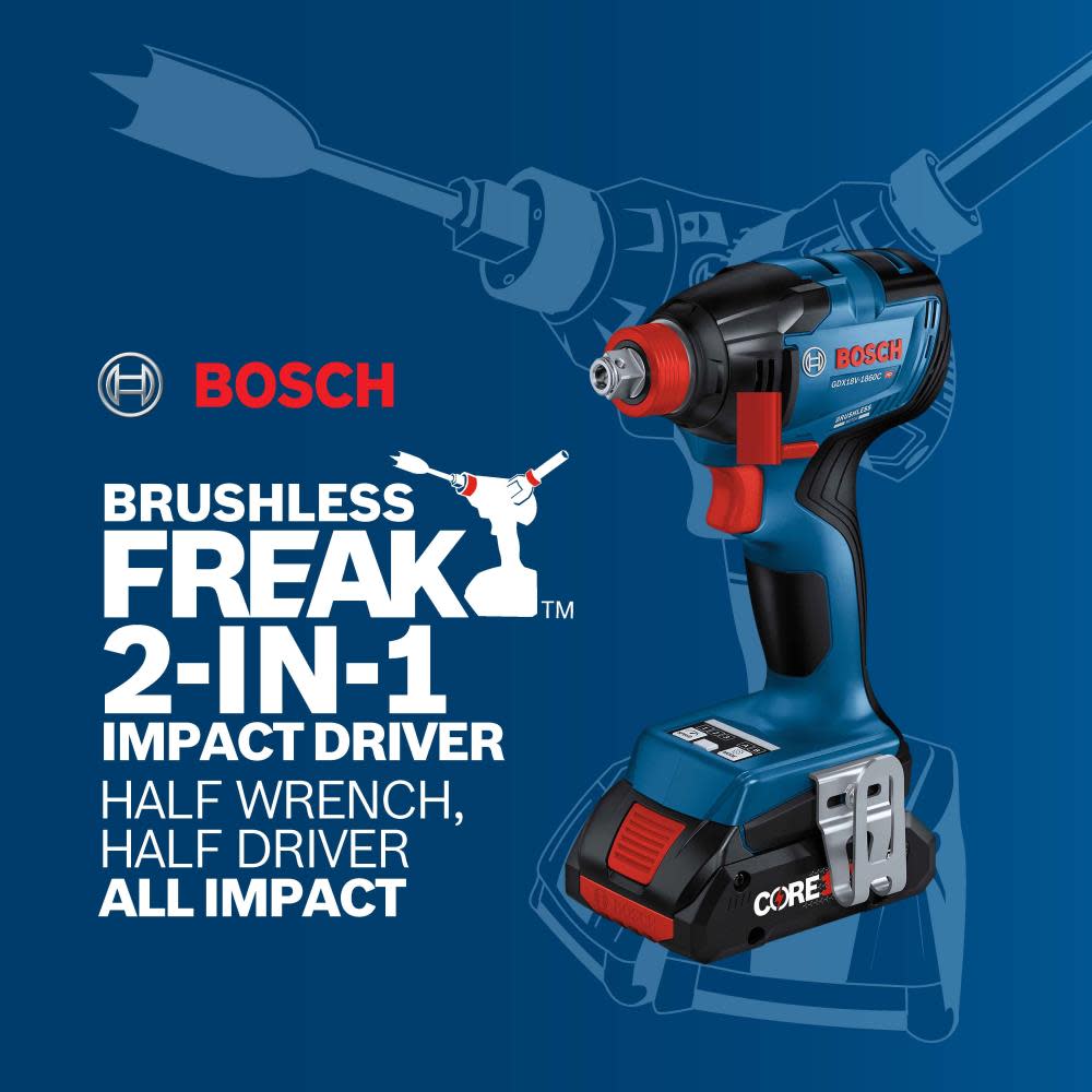 18V EC Brushless 1/4 In. and 1/2 In. Two-in-One Bit/Socket Impact Driver Kit with 2.0 Ah SlimPack Battery