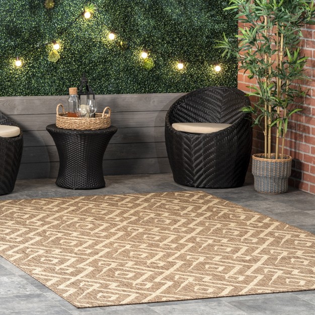 Nuloom Sammi Geometric Trellis Indoor And Outdoor Patio Area Rug