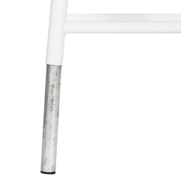 SAFAVIEH 30 -inch Kenzie Silver Dipped White / Silver Barstool - 13.5