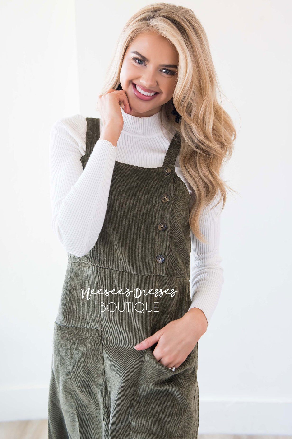 The Lennon Corduroy Overall Dress