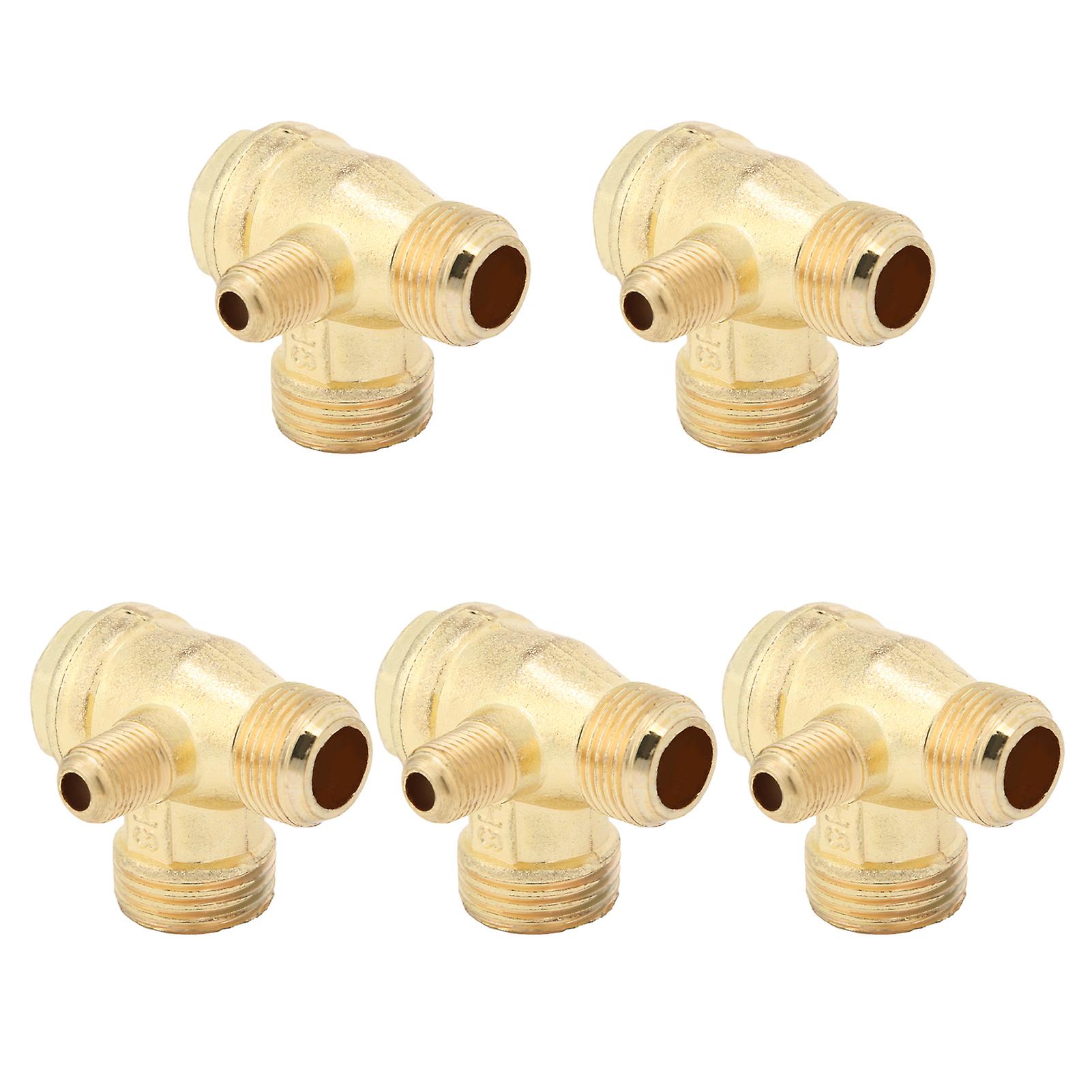 5pcs Air Compressor Check Valve 1way 1/2x3/8x10 Chamfer Zinc Alloy Small Air Pump Accessories