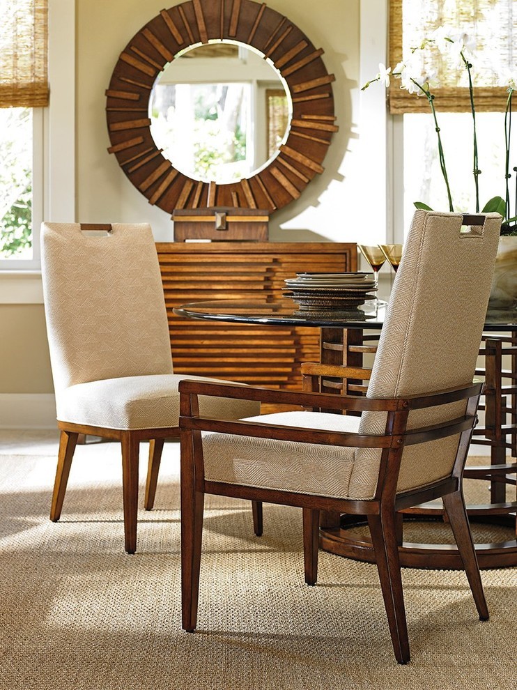 Emma Mason Signature Oak Haven Arm Chair in Cresting Waves (Set of 2)   Transitional   Dining Chairs   by Emma Mason  Houzz