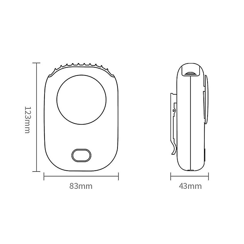 Hanging Neck Fan， Mini Hanging Neck Fan With 2000mah Power Bank， Portable Usb Rechargeable Fan， Hands-free/powerful Airflow Design And 3 Speed