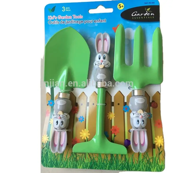 Outdoor children cartoon hand garden tool set 3pcs garden tools brush cutter