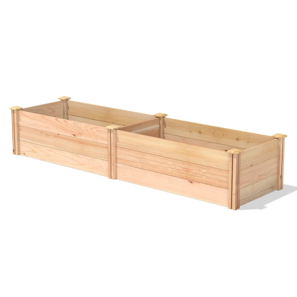 2 ft x 8 ft Tall Cedar Wood Raised Garden Bed - Made in USA