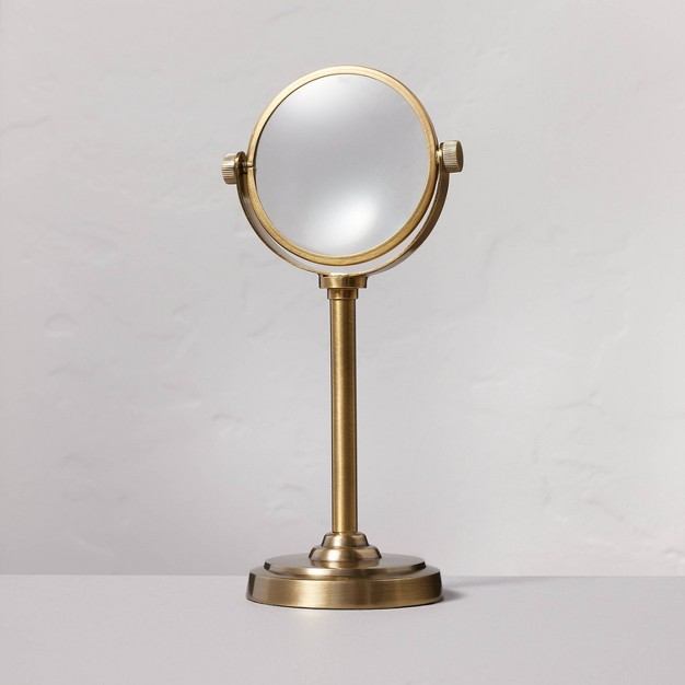 Decorative Brass Magnifying Glass With Magnolia