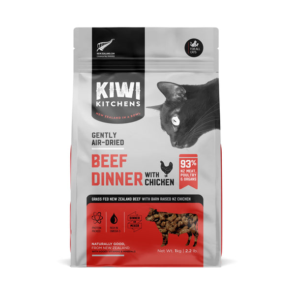 Kiwi Kitchens Air Dried Beef and Chicken Food for Cats