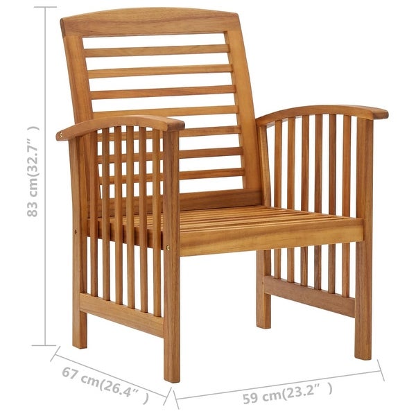 4 Piece Patio Lounge Set Solid Acacia Wood - Overstock - 36225813