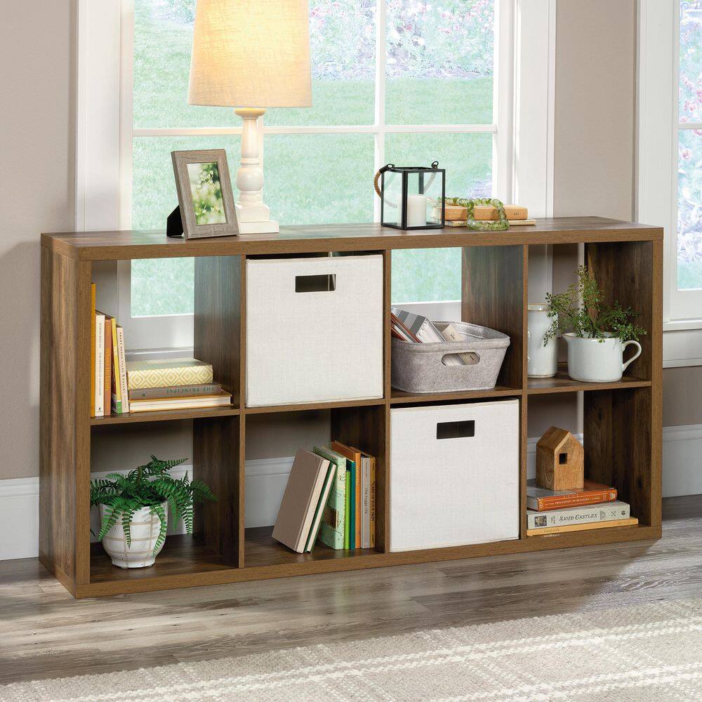 SAUDER 29.843 in. Wide Rural Pine 8-Cube Accent Bookcase 431400