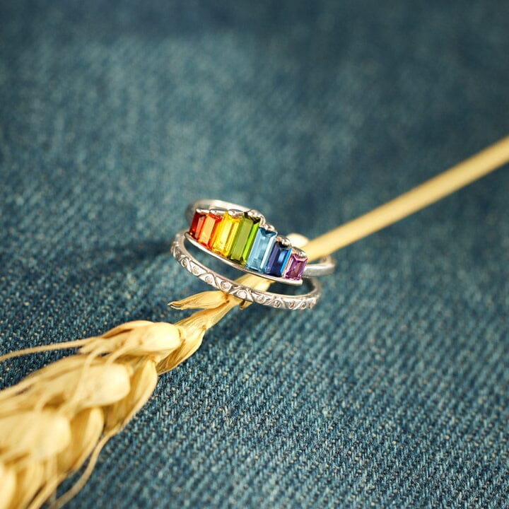 Rainbow Micro Diamond Ring