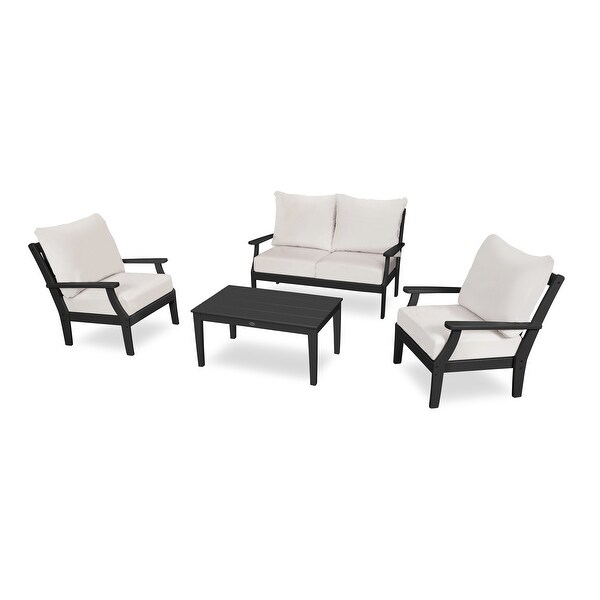 POLYWOOD Braxton 4Piece Deep Seating Chair Set