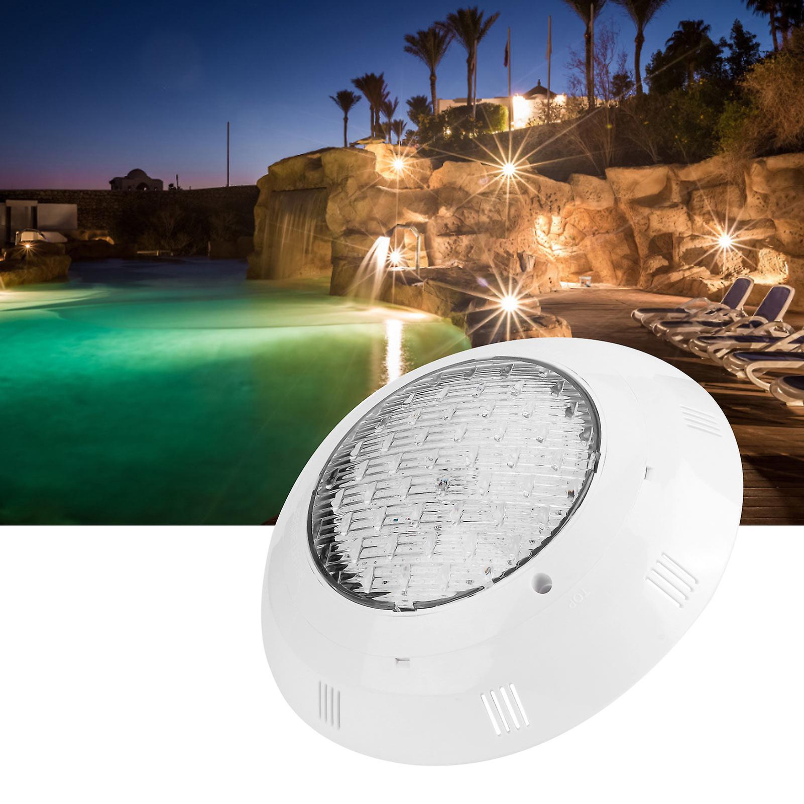 Smd2835 Led Swimming Pool Light Ac12v Ip68 Waterproof Wall-mounted Underwater Lamp Warm Light For Pool， Aquarium， Fish Tank， And Fountain[12w]