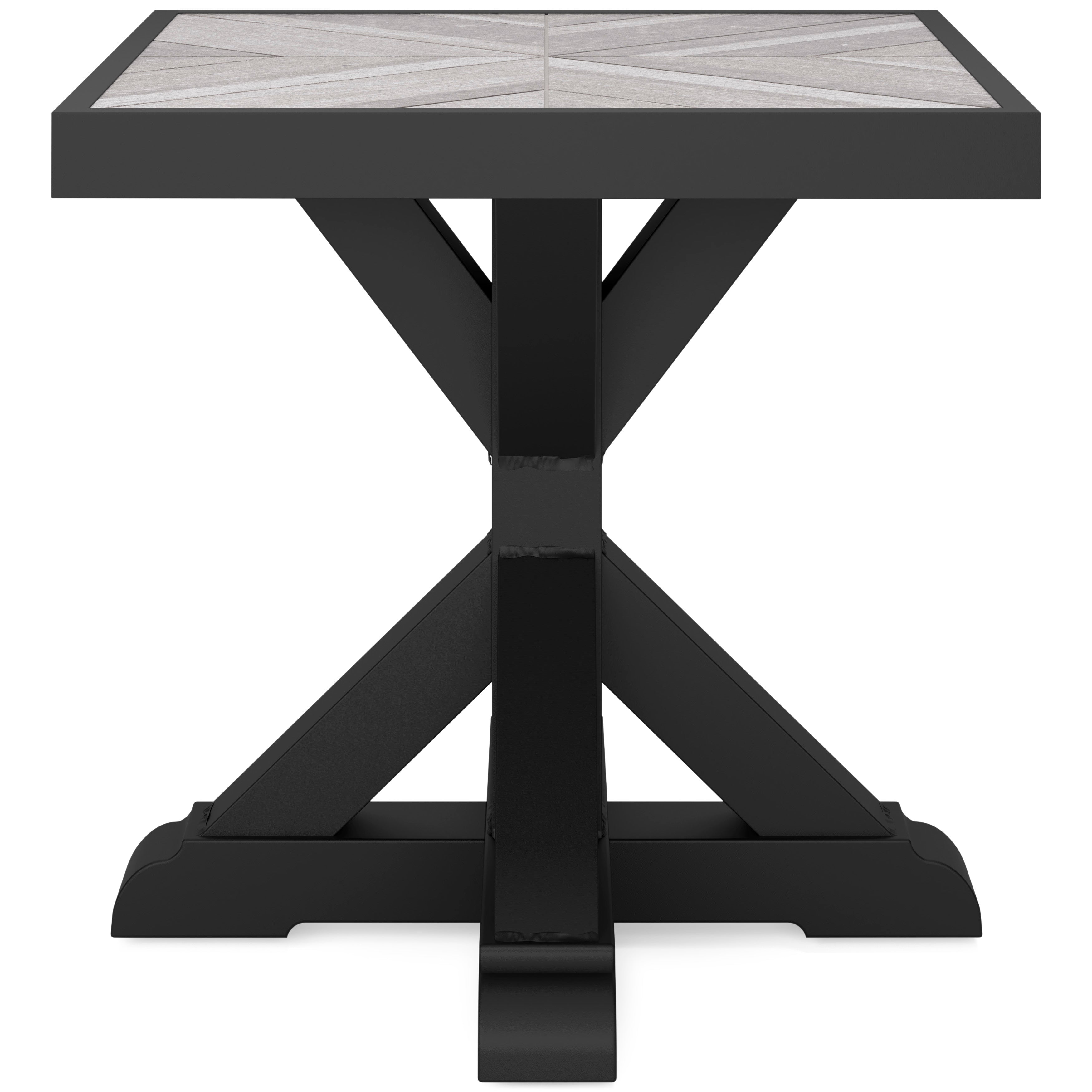 Fire Island Black Outdoor 22 Square End Table