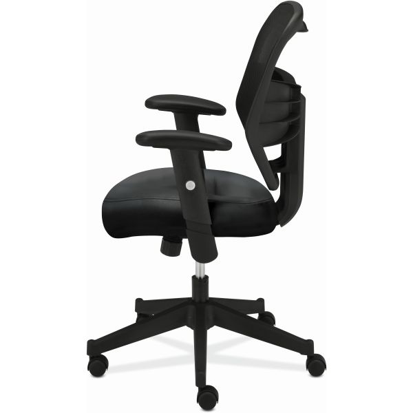 HON VL531 Mesh High-Back Task Chair with Adjustable Arms， Supports Up to 250 lb， 18