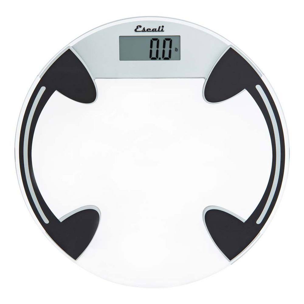 Escali Digital Glass Platform Bathroom Scale in Clear B180RC