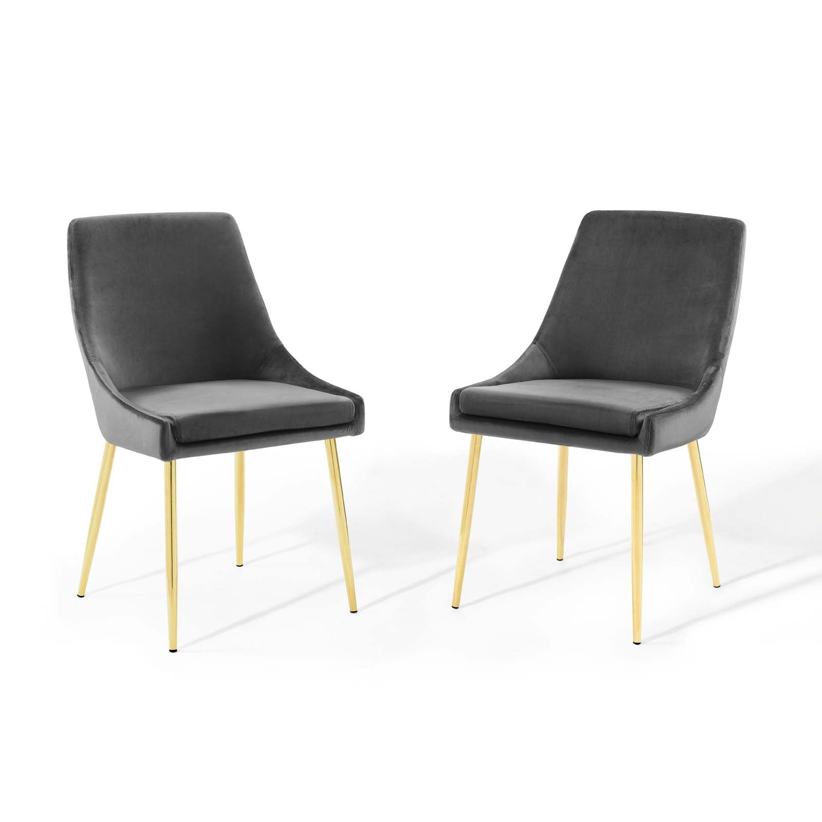 Viscount Performance Velvet Dining Chairs - Set of 2-EEI-3808