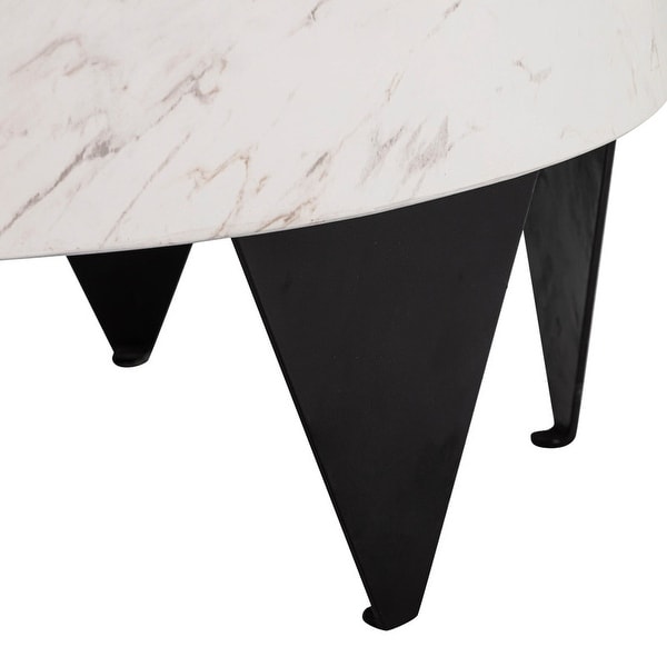 Mimi White Marble Coffee Table