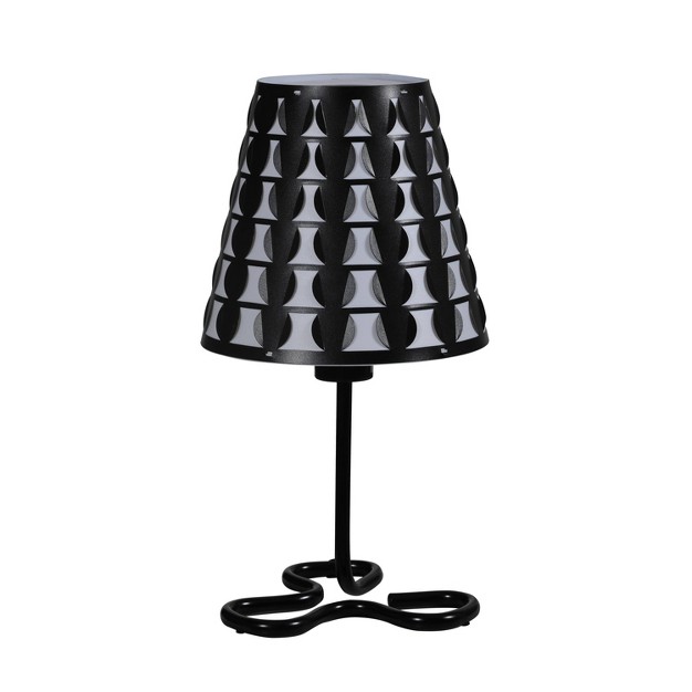 Modern Metal Table Lamp With Clover Base Black Ore International