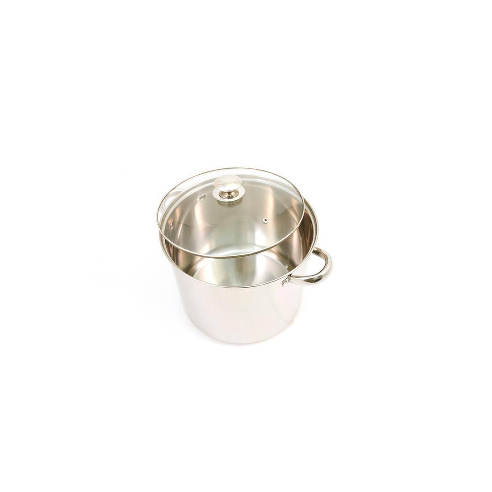 ExcelSteel 20 qt. Stainless Steel Stock Pot with Glass Lid 551