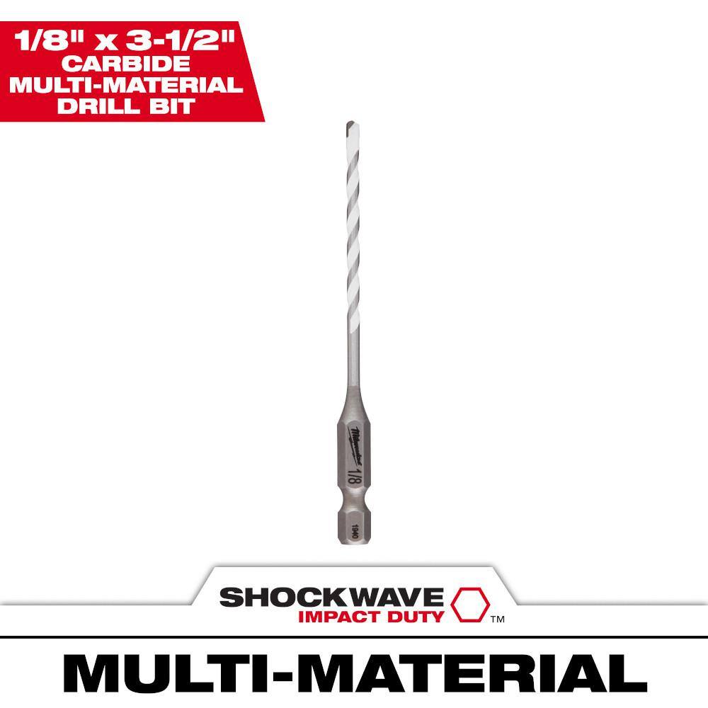 MW 18 in. x 2 in. x 3-12 in. SHOCKWAVE Carbide Multi-Material Drill Bit 48-20-8880