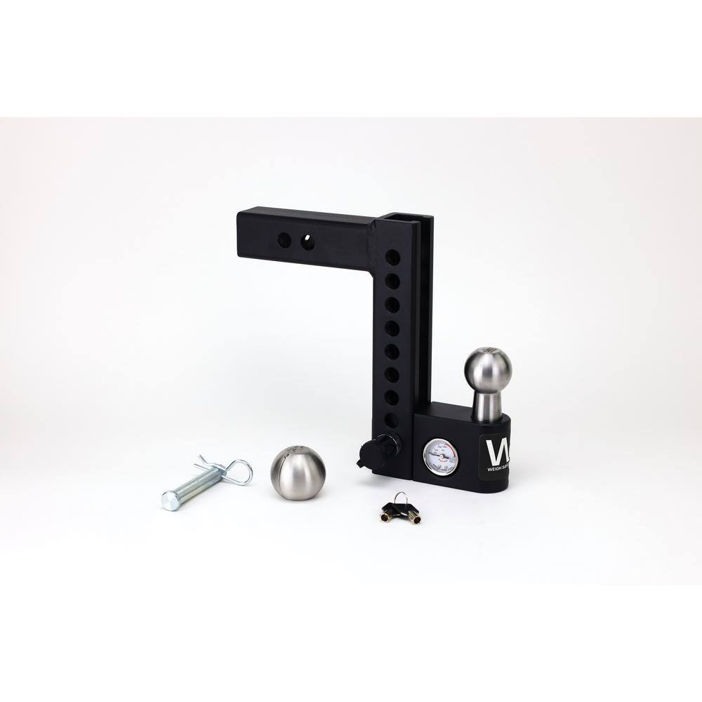 Weigh Safe 8 in. Steel Adjustable Trailer Hitch Ball Mount for 2 in. Receiver wWeight Scale for Sway Prevention - 12500 lbs. GTW AWS8-2