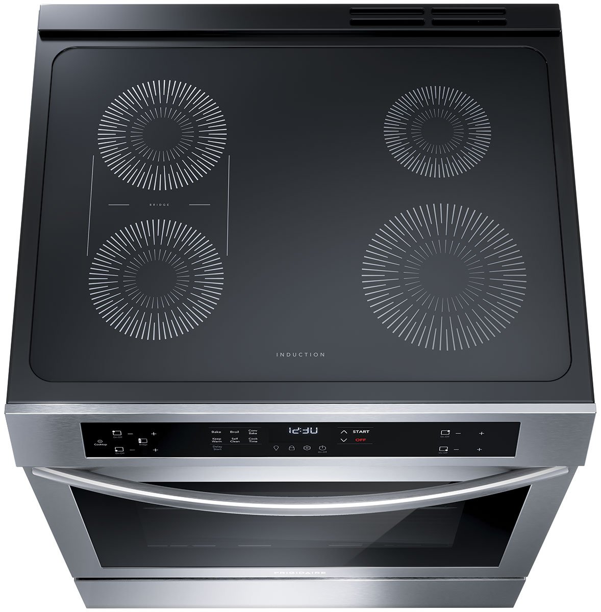 Frigidaire ADA 30-Inch Front Control Induction Range with Convection Bake in Stainless Steel