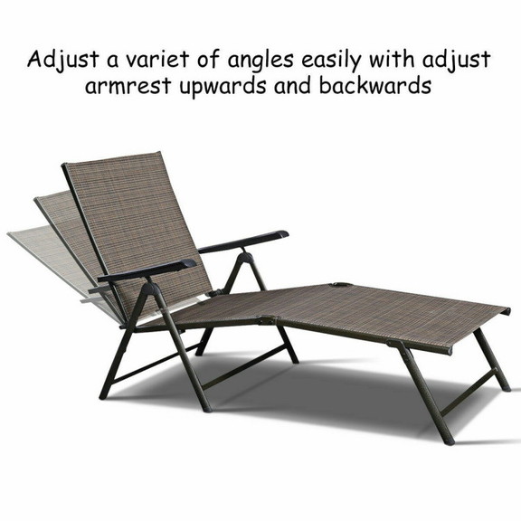 Costway 08913456 Set of 2 Adjustable Chaise Lounge...