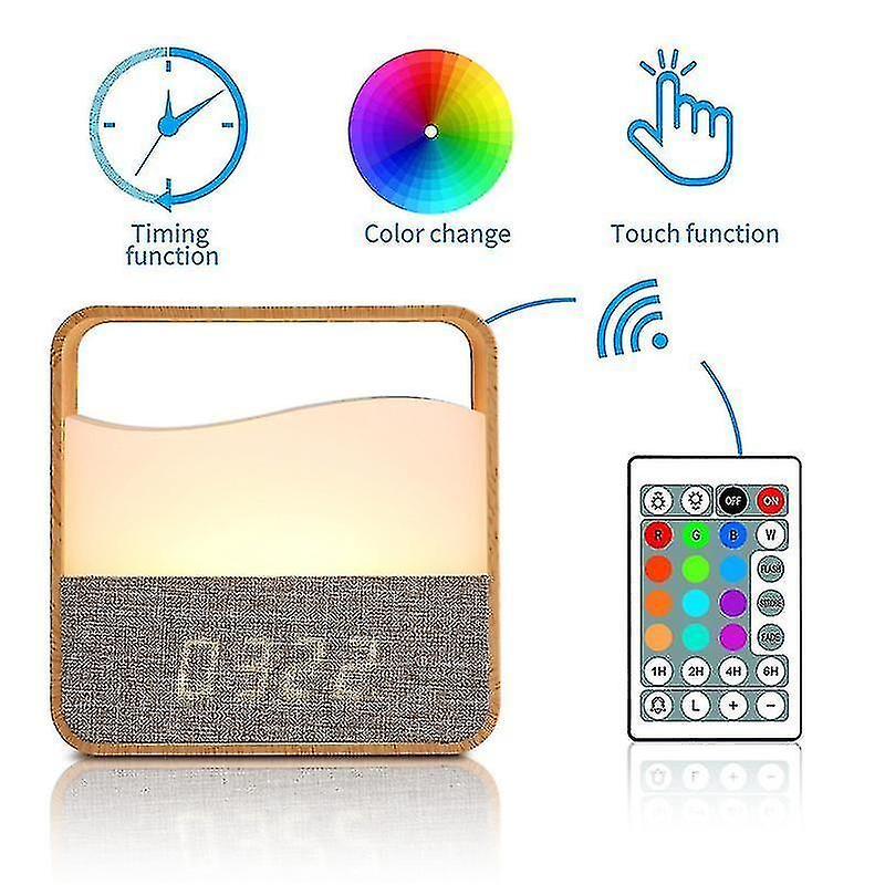 Portable Touch Light Player Colorful Led Night Light Table Lamp Alarm Clock For Good Sleeps