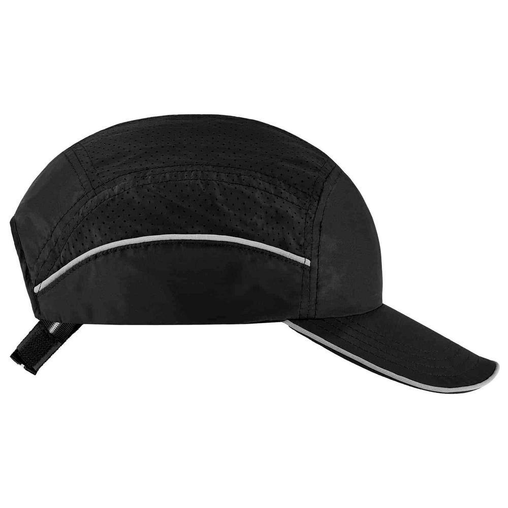 Skullerz 8955 Long Brim Black Lightweight Bump Cap Hat 8955