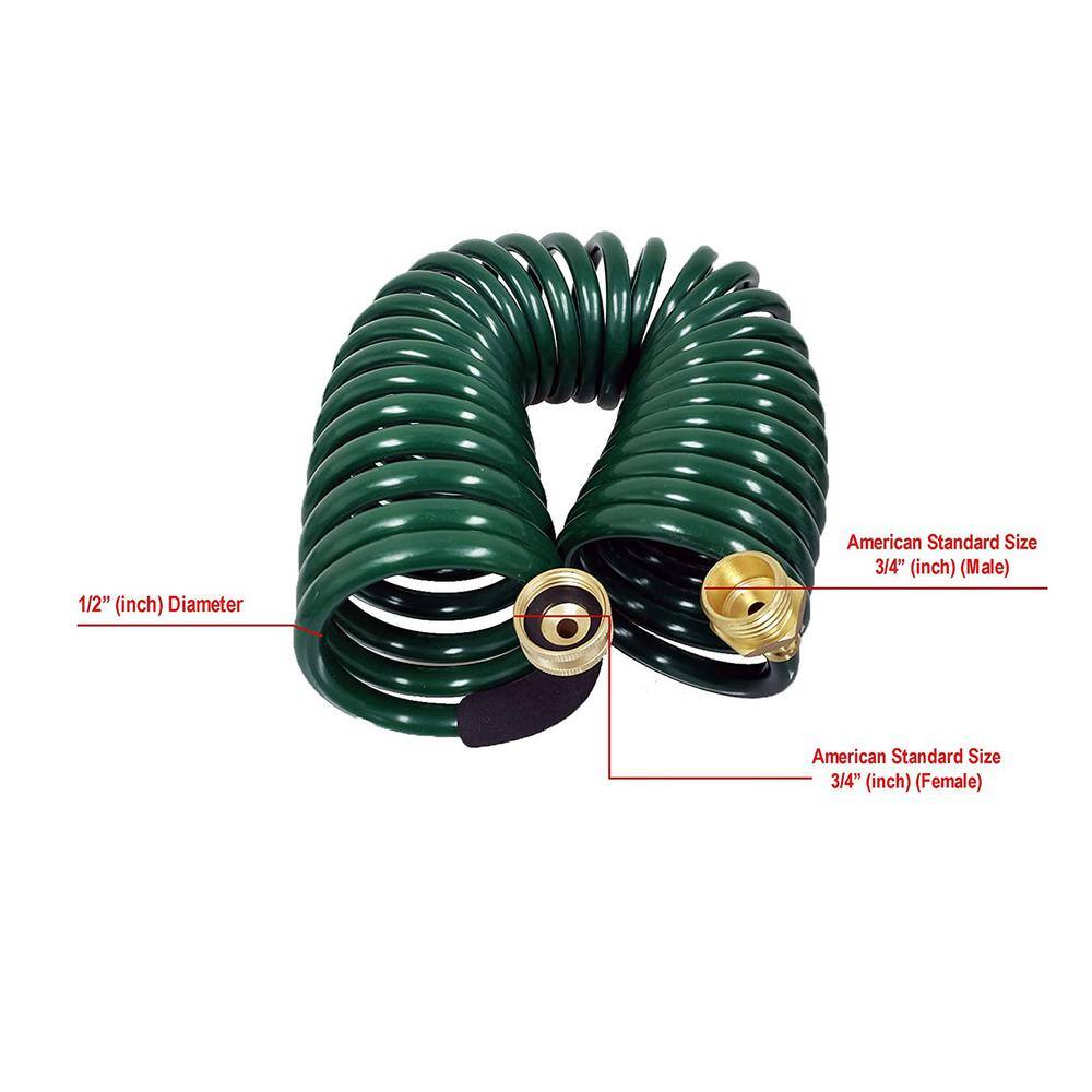 Instapark 34 in. x 25 ft. Heavy Duty Recoil Garden Hose GHN-06-25