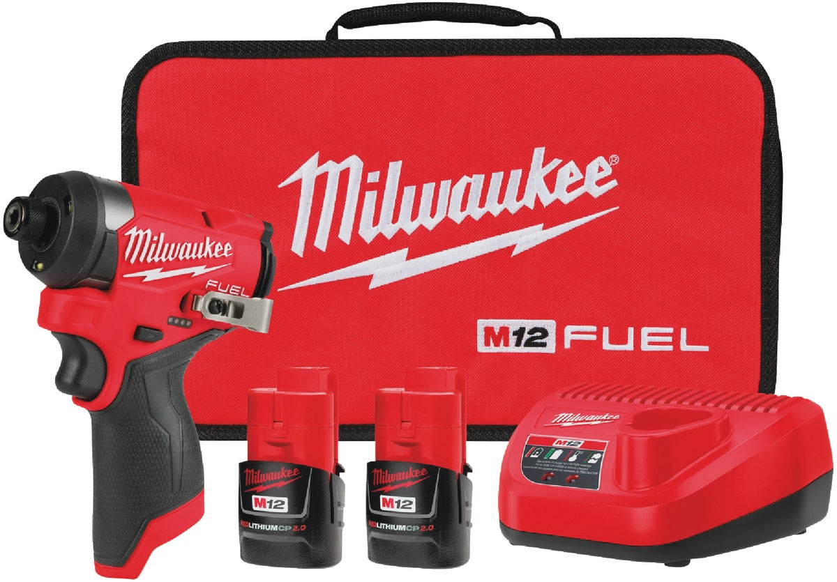 MW M12 FUEL Lithium-Ion Brushless Cordless Impact Driver Kit 1 4 In. Hex