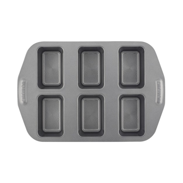 Circulon 6 Cavity Mini Loaf Pan Gray