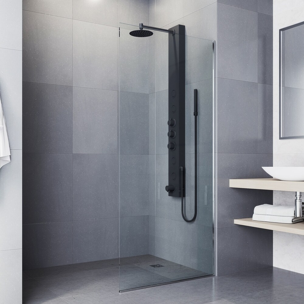 Vigo VG08022 Bowery thermostatic shower panel with shower head  hand