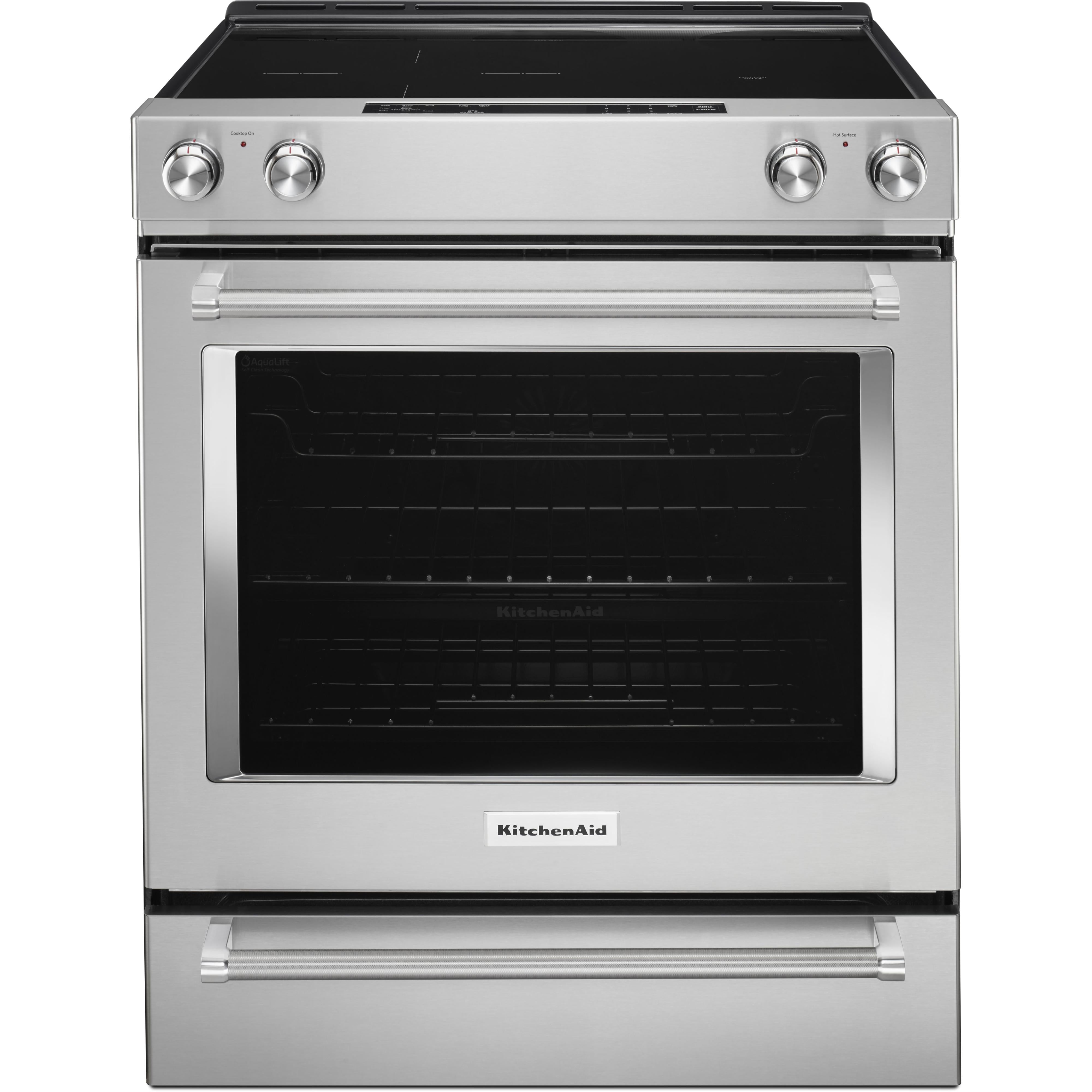 KitchenAid 30-inch Slide-In Electric Range with Even-Heat? True Convection YKSEG700ESS